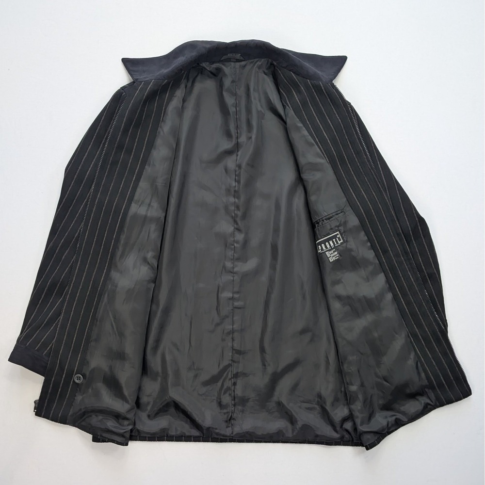 Pronti Collection by Phita Men's XXL Pinstripe Zip Jacket Lined - Picture 2 of 14